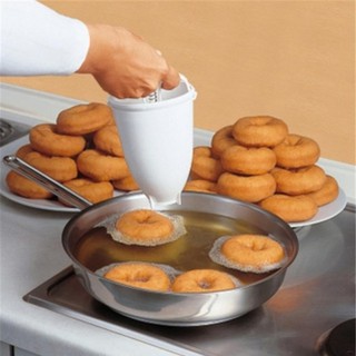 Plastic Donut Maker DIY Machine Tool Mold Kitchen Pastry Cakes Ware Doughnut Making Ceramic Baking Accessories