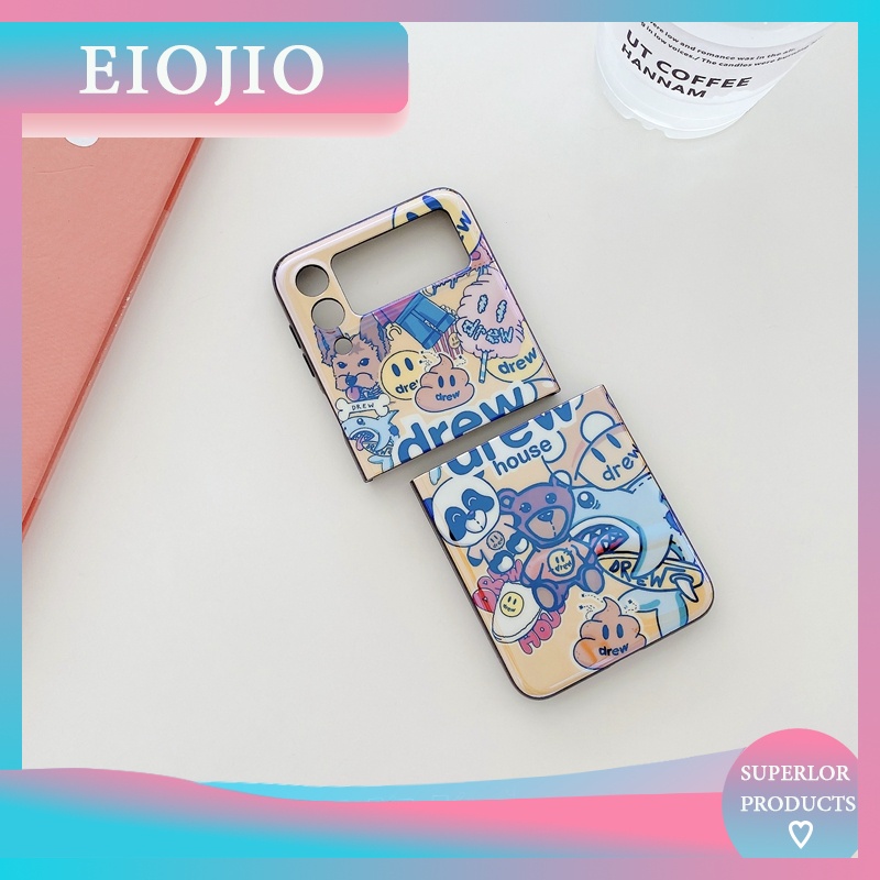 เคสโทรศัพท์มือถือ-pc-แข็ง-กันกระแทก-ลายการ์ตูนกระต่ายน่ารัก-สําหรับ-samsung-galaxy-z-flip-3-flip4-5g-z-flod-2-3-5g