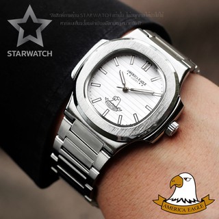 ภาพหน้าปกสินค้าAMERICA EAGLE นาฬิกาข้อมือผู้ชาย สายสแตนเลส รุ่น AE8014G – SILVER/WHITE ที่เกี่ยวข้อง