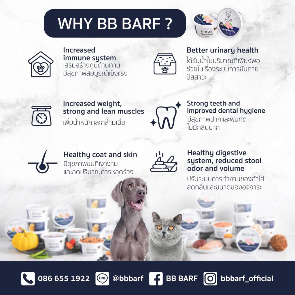 อาหารบาร์ฟ-bb-barf-อาหารสดดิบแช่แข็งสำหรับสุนัข-สูตรไก่-set-a