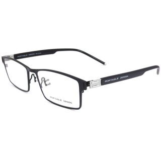 Korea แว่นตา รุ่น P 92266 C-1 สีดำ กรอบแว่นตา Eyeglass frame ( สำหรับตัดเลนส์ ) ทรงสปอร์ต วัสดุ สแตนเลสสตีล