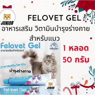 ภาพขนาดย่อของสินค้าSale Felovet Gel อาหารเสริมวิตามินบำรุงร่างกายสำหรับแมว ขนาด 50 กรัม