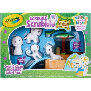 Crayola Scribble Scrubbie Safari Set ชุดระบายสีและอาบน้ำสัตว์ป่า