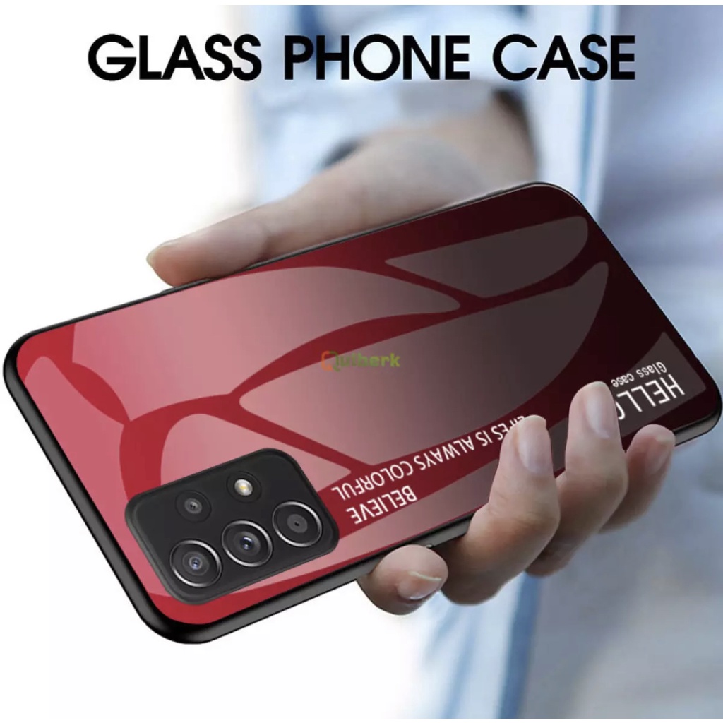 ส่งจากไทย-case-samsung-a52s-5g-เคสกระจกสองสี-เคสกันกระแทก-ขอบนิ่ม-เคสกระจกไล่สี-สินค้าใหม่