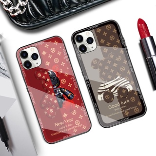 Capa oppo R19 R17 R15 Pro R11 R9 plus เครื่องกันกระแทก หมีน่ารัก แข็ง กระจกนิรภัย ด้านหลัง Funda oppo r15x r9s r11s plus R15 เคส