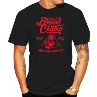 T-shirt  เสื้อยืด พิมพ์ลายมวย Champ King Of The Ring สําหรับผู้ชายS-5XL