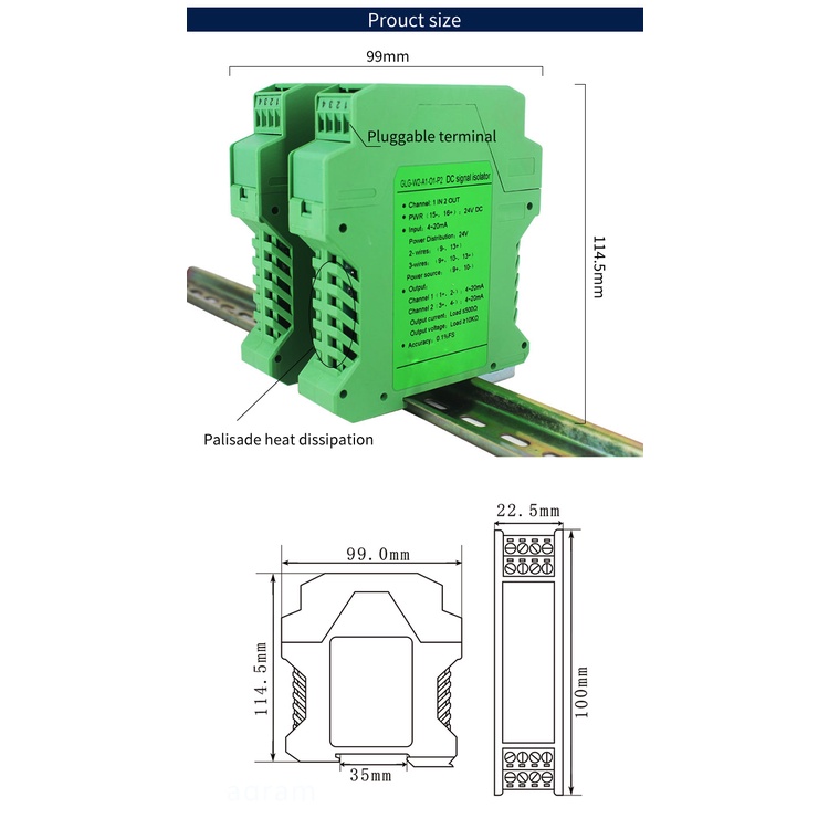 เซนเซอร์แปลงสัญญาณ-4-20ma-0-5v-เป็น-0-10v-dc24v