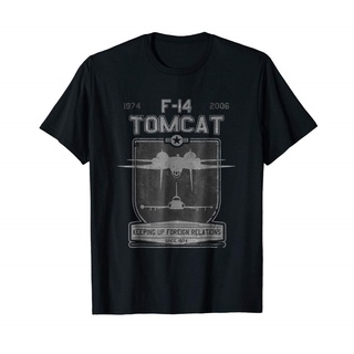 เสื้อยืดวินเทจ - ผู้ชายเสื้อยืด F-14 Tomcat Jet "การรักษาความสัมพันธ์ต่างประเทศ" แบรนด์ Cross Fit อ
