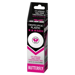 สินค้า ลูกปิงปองพลาสติก BUTTERFLY 3 ดาว รุ่น R40+