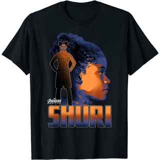 เสื้อยืด  Clothes Marvel Infinity War Shuri Profile Graphic T-Shirt