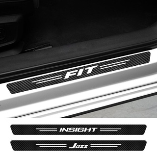 《พร้อมส่ง》สติกเกอร์คาร์บอนไฟเบอร์ 4 ชิ้น สําหรับ Honda FIT INSIGHT JAZZ MUGEN RR SI TYPE S TYPE R VTI
