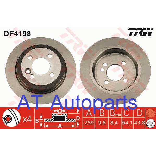 จานเบรคหลัง-mini-one-cooper-coopers-r50-r52-r53-r56-cooper-mr5-2001-2010-df4198