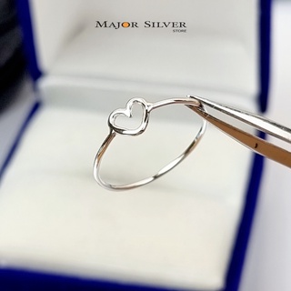 ภาพหน้าปกสินค้าแหวนนิ้วก้อย รูปหัวใจกว้าง 6 มิล / แหวนเงินแท้ 92.5% แหวนแฟชั่น ลายเกลี้ยงๆ แหวนเงินแท้ 100 Major Silver  :  E-V-WiHe 6 ซึ่งคุณอาจชอบสินค้านี้