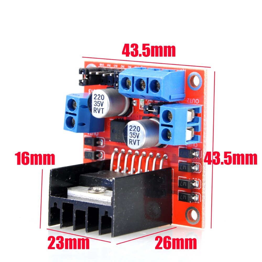 L298N Drive Motor Module โมดูล ขับ มอเตอร์ แรงดันไฟ ไดรเวอร์ 5-35V 2A ...