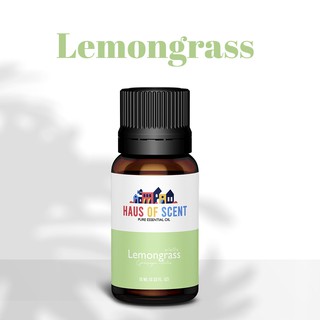 น้ำมันหอมระเหย น้ำมันอโรม่า แท้ 10 ml. (Pure Essential Oil) - ตะไคร้บ้าน เลมอนกลาส lemongrass by HAUS OF SCENT