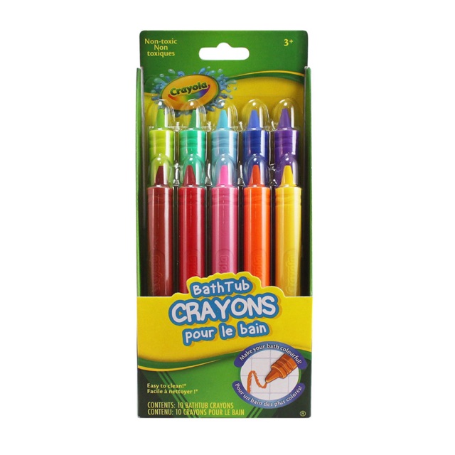 จัดส่งทางเครื่องบิน-สีเทียนปลอดสารพิษสำหรับเวลาอาบน้ำ-crayola-bathtub-crayons