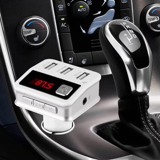 cherry BC12 Bluetooth CarKit FM Transmitter with 3 USB Car Charger 2.1A