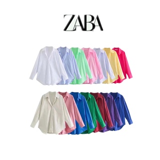 ZARA เสื้อเบลาส์แขนยาว ผ้าเรยอน สไตล์ยุโรป และอเมริกา แฟชั่นฤดูใบไม้ผลิ สําหรับผู้หญิง 20222298058 630