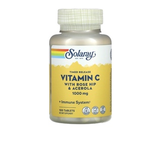 Solaray, Timed Release Vitamin C, 1,000 mg, 100 Tablets