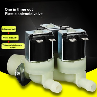 One In Three Out Plastic Solenoid Valve Coffee Machine Water Dispenser Water Inlet Valve Temperature Resistance 100℃ 12