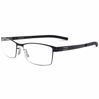 Fashion แว่นตา รุ่น IC BERLIN 009 C-1 สีดำ Toru N กรอบแว่นตา สำหรับตัดเลนส์ ทรงสปอร์ต วัสดุสแตนเลสสตีล ขาข้อต่อ ไม่ใช้น็