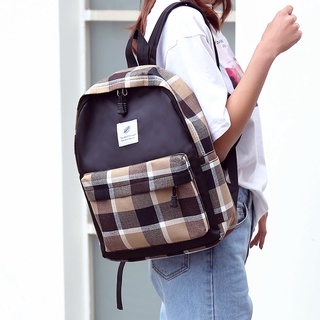 💓กระเป๋าแฟชั่นเกาหลีน่ารัก ▶Hot! กระเป๋าเป้สไตล์เกาหลีพร้อมส่ง กระเป๋าเป้สไตล์วิทยาลัย กระเป๋าเป้ลายสก๊อตขนาดเล็กสด