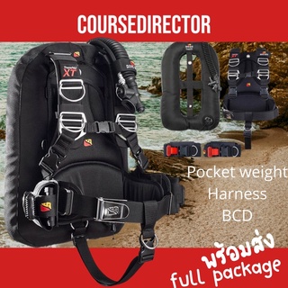 เช็ครีวิวสินค้าCourseDirector - BCD Dive Rite Transpac XT Diverite มาพร้อมดำน้ำ Pocket Weight + Harness + Wing วิงรุ่นขายดีที่สุด ดำน้ำ