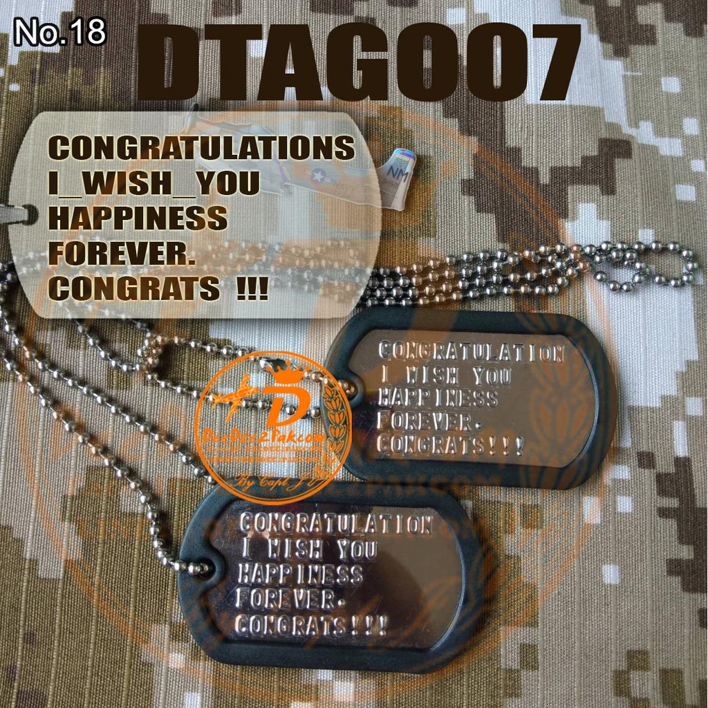 congratulations-2-ป้ายชื่อ-แผ่นแสตนเลสแท้-ด๊อกแท็ก-nametag-dogtag-1-ชุดมี-2-แผ่น-no-18-deedee2pakcom