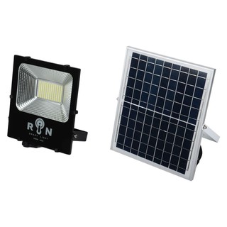 Outside spotlights SOLAR FLOODLIGHT RIN 213051689 100W ALUMINIUM/GLASS BLACK External lamp Light bulb ไฟสปอทไลท์ภายนอก ส