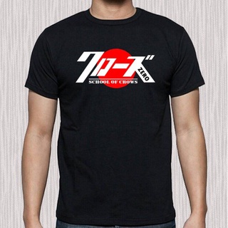 [S-5XL] เสื้อยืดผ้าฝ้าย พิมพ์ลาย Crows Zero Action Moie Japan Symbol สีดํา สําหรับผู้ชาย Amiiai56Jcikk03