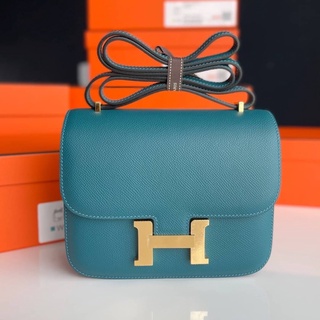 HERMES  CONSTANCE 18 EPSOM  BLUE BOSPRU COLOR GOLD  buck STAMP Z🐳🐳