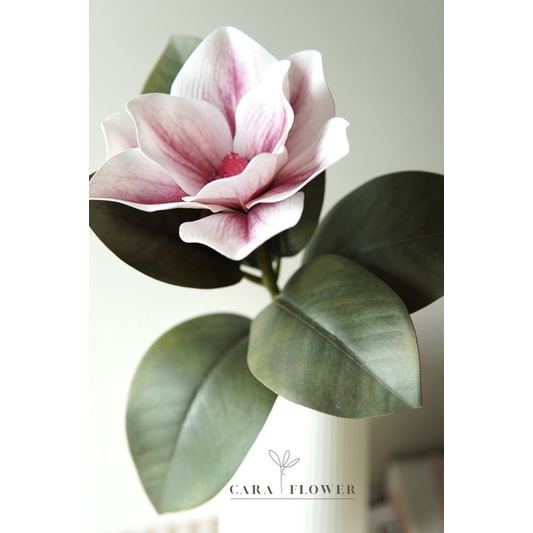 magnolia-ดอกแมกโนเลียปลอม-เนื้อยาง-ดอกไม้ปลอมเกรดพรีเมี่ยม-ไว้แตกแต่งบ้าน-m01-พร้อมส่ง