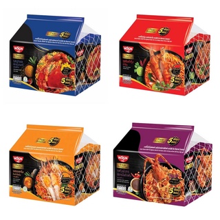 สินค้า (แพ็ค 5 ซอง) Nissin Thai Signature Instant Noodles นิสชิน ไทย ซิกเนเจอร์ บะหมี่กึ่งสำเร็จรูป71-73 กรัม