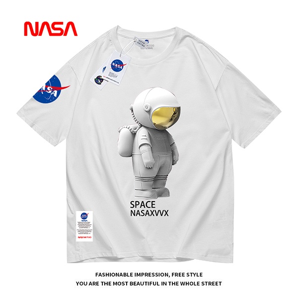 เสื้อยืดผู้ชาย-nasaเสื้อยืดผู้ชาย-amp-เสื้อยืดแขนสั้นนักบินอวกาศอวกาศเสื้อแขนสั้นแฟชั่นใหม่