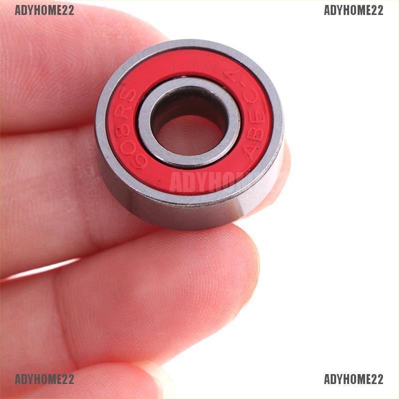 adyhome22-abec-7-608rs-ตลับลูกปืนซีล-สีแดง-สําหรับสเก็ตบอร์ด-5-ชิ้น