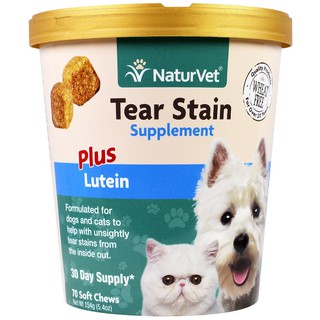 ภาพหน้าปกสินค้าพร้อมส่ง ลดคราบน้ำตา สุนัข แมว บำรุงสายตา Tear Stain for Dog cat Plus Lutein NaturVet Tear Stain Topical Remover petnc ซึ่งคุณอาจชอบราคาและรีวิวของสินค้านี้