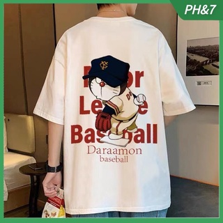 เสื้อยืดแขนสั้นลําลอง ทรงหลวม แฟชั่นฤดูร้อน สไตล์ฮ่องกง สําหรับผู้ชาย