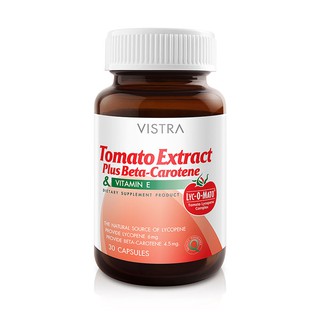 ภาพหน้าปกสินค้า**หมดอายุ03/2022 VISTRA Tomato Extract Plus Beta-Carotene 30 เม็ด ที่เกี่ยวข้อง