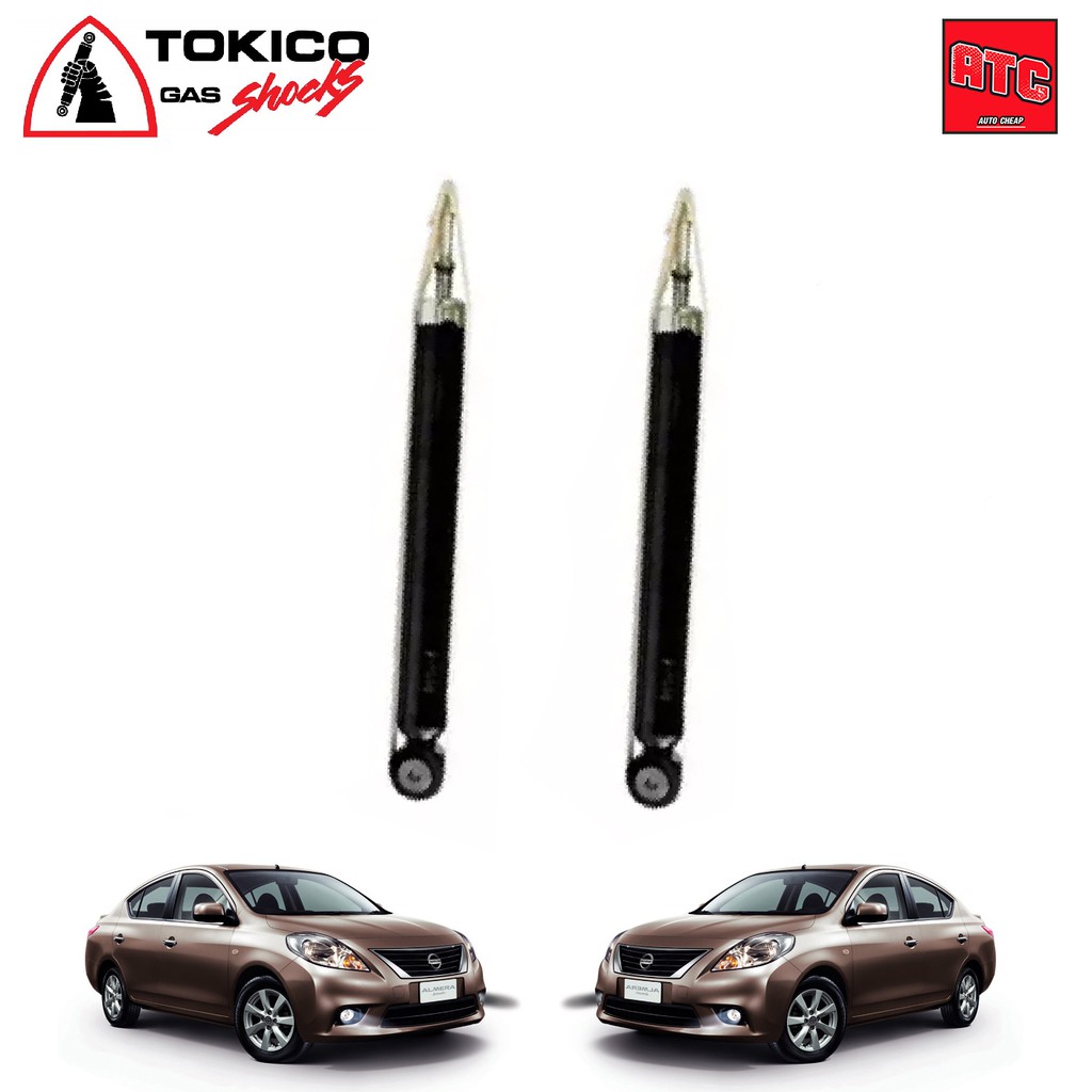 tokico-โช๊คอัพ-หน้า-หลัง-1คันรถ-nissan-almera-นิสสัน-อัลเมร่า-ปี-2010-2019