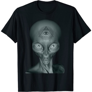 เสื้อยืด  Clothes ALIENATIONS illuminati Alien All Seeing Eye Graphic T-Shirt