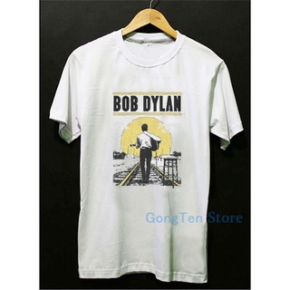 เสื้อยืดวงดนตรีเสื้อยืด พิมพ์ลาย Bob Dylan Slow Train สําหรับผู้หญิงall size