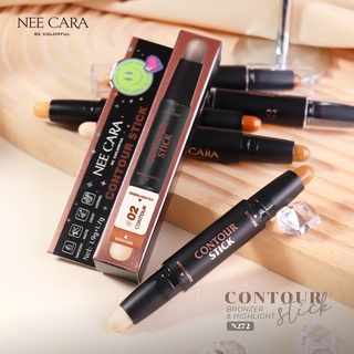 Nee Cara Contour Bronzer &amp; Highlight Stick N272 นีคารา คอนทัวว์ บรอนเซอร์ แอนด์ ไฮไลท์ สติ๊ก เพิ่มมิติให้ใบหน้าดูคมชัด