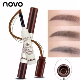 เจลเขียนคิ้ว กันน้ำ Novo Beauty Eyebrow Gel เนื้อเจลเขียนง่าย ชัดเป๊ะ กันน้ำ กันเหงื่อ ของแท้ 100%