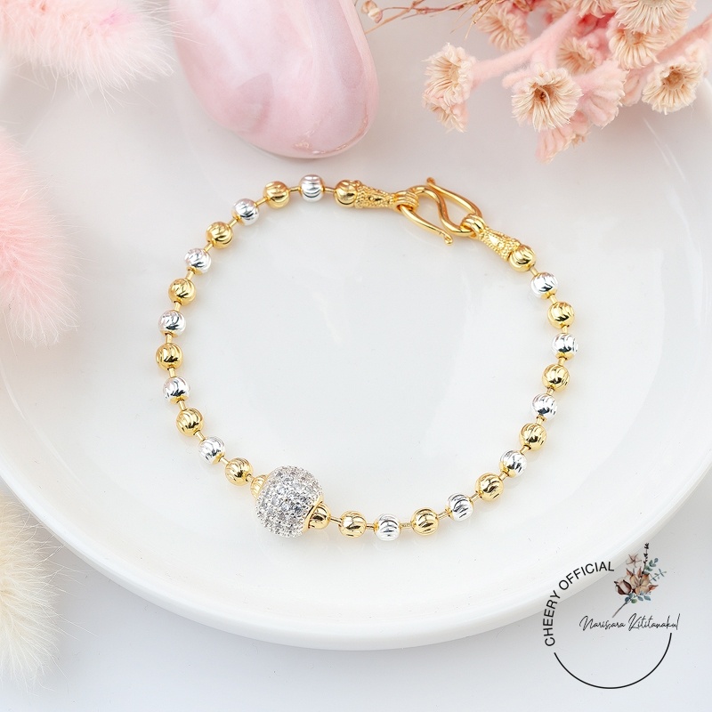 พร้อมส่ง-สร้อยข้อมือเพชรสวิส-cz-ข้อมือพลอยสี-เพชรสวยหรูดูดี-ใส่ออกงาน-ใส่เที่ยว-วิ้งวับ-ไม่ลอก-ไม่ดำ