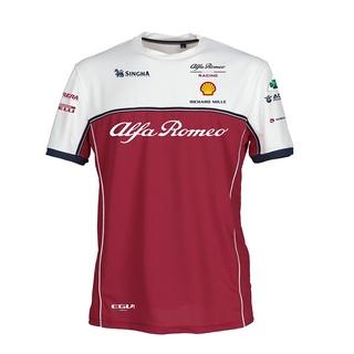 Alfa Romeo เสื้อยืดลําลอง แขนสั้น ระบายอากาศ พิมพ์ลาย F1 Racing Team แฟชั่นสําหรับผู้ชาย ผู้หญิง เหมาะกับการเล่นกีฬา ขี่รถมอเตอร์ไซค์