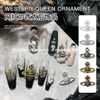 Yalayee [Manicure Accessories] の อุปกรณ์ตกแต่งเล็บ โลหะ รูปกางเขน หัวใจ สามมิติ หรูหรา สไตล์พังก์ ตะวันตก แฟชั่นเรโทร