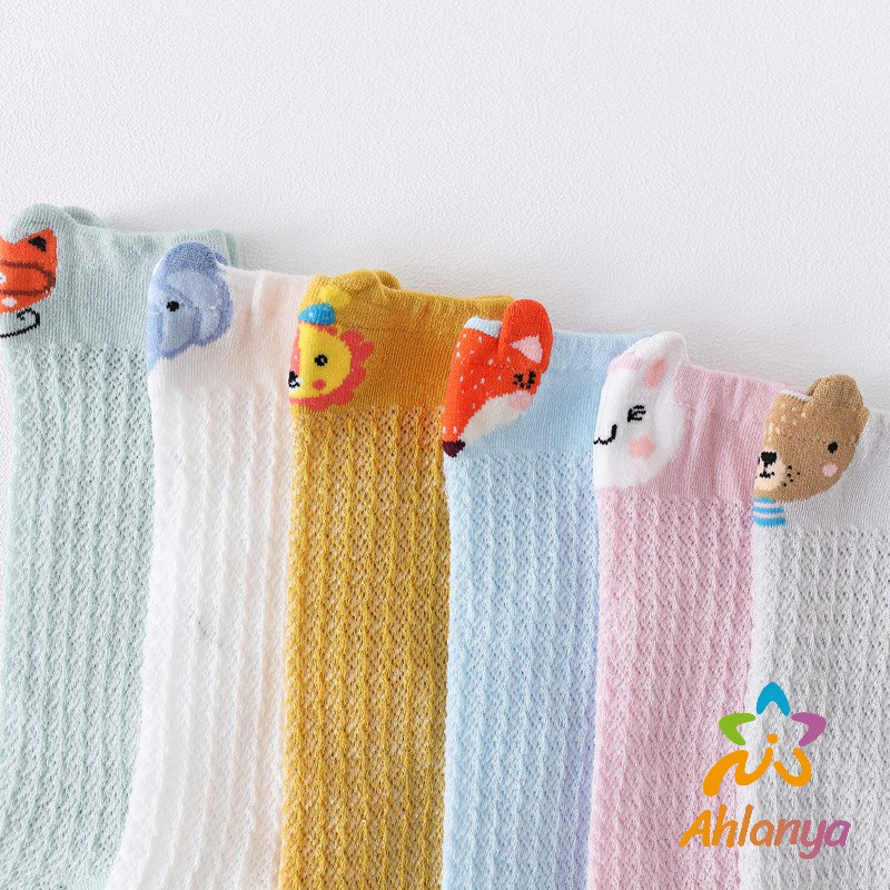 ahlanya-ถุงเท้ายาว-ระบายอากาศได้ดี-สำหรับเด็ก-ดีไซน์ลายการ์ตูนน่ารัก-baby-socks
