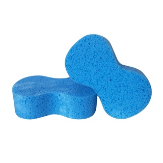 ฟองน้ำล้างรถ (เหนียว) POWER SPONGE รุ่น JUMBO (แพ็ค 2 ชิ้น) สีฟ้า