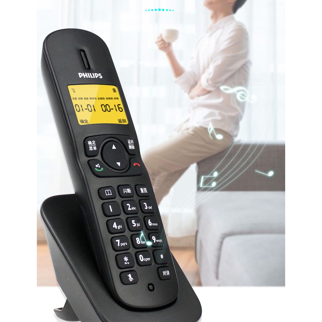 ภาพสินค้าโทรศัพท์บ้าน Philips DCTG182 telephone digital cordless phone master phone office home fixed telephone landline จากร้าน kingstars.th บน Shopee ภาพที่ 4