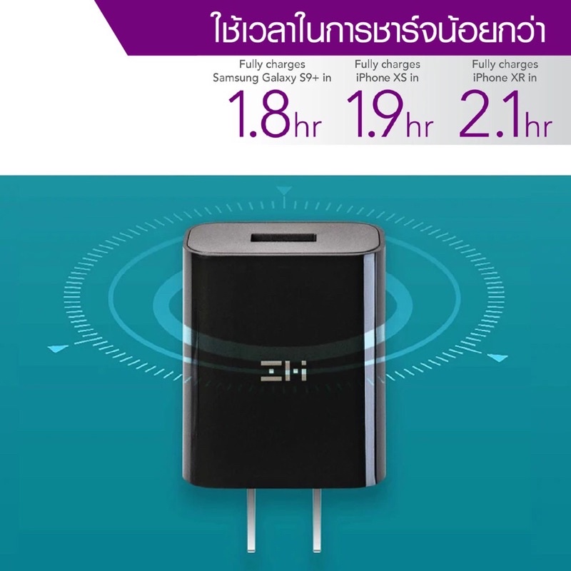 zmi-ha612-หัวชาร์จเร็ว-qc3-0-18w-9v-2a-adaptor-usb-quick-fast-charger-adapter-สำหรับโทรศัพท์มือถือ-แท็บเล็ต-ประกัน-2-ปี